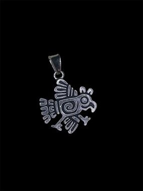 Silver-tone Southwestern-style Tribal Peyote Bird Pendant